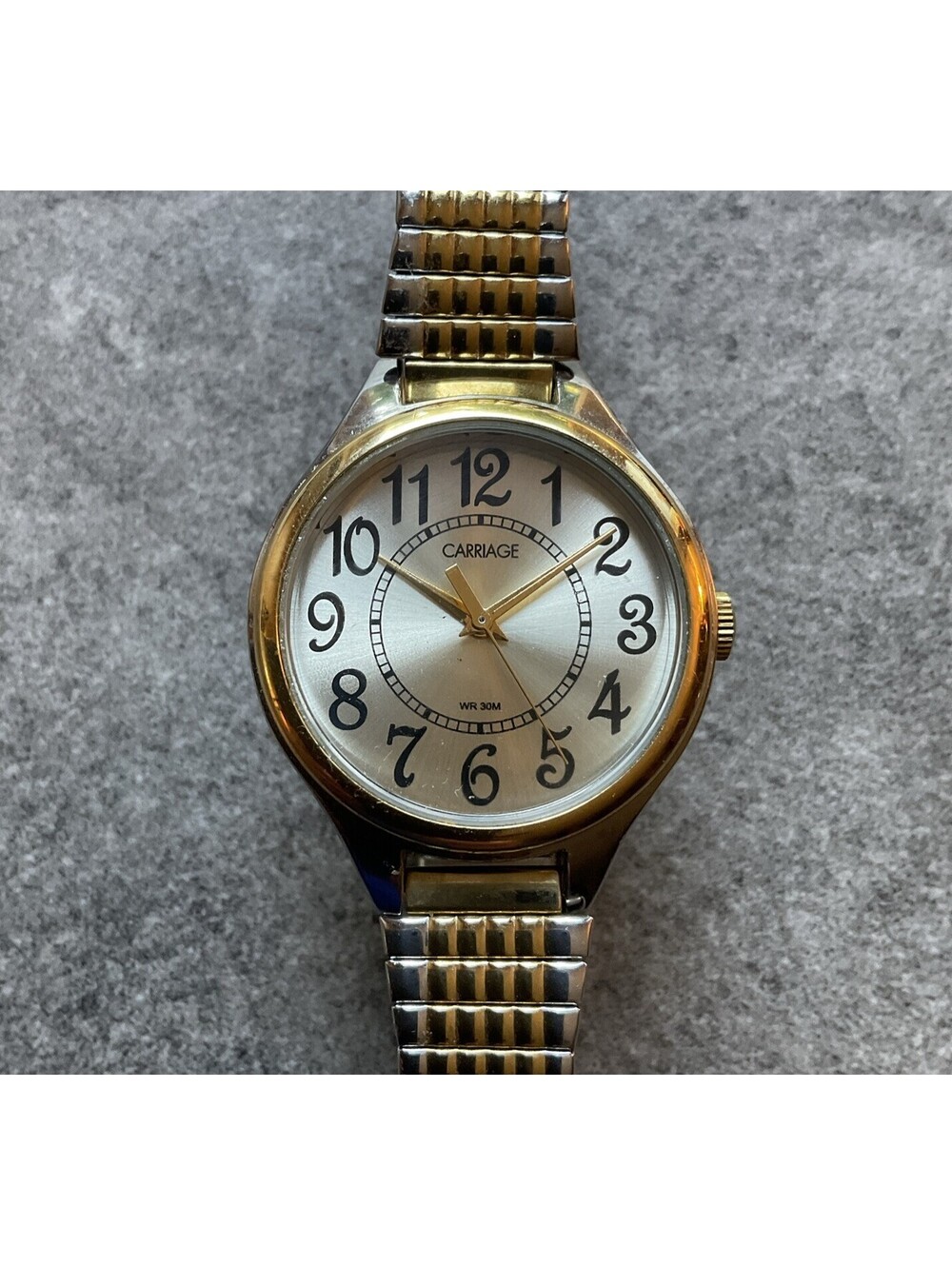 Carriage by Timex Womens Watch Two Tone Case and Band W/White Dial A12